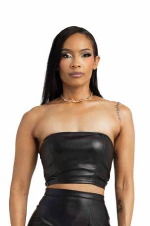 Leather Tube Top