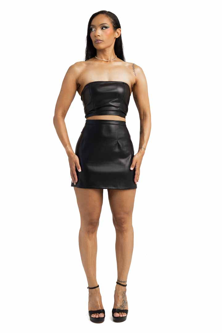 Leather Tube Top