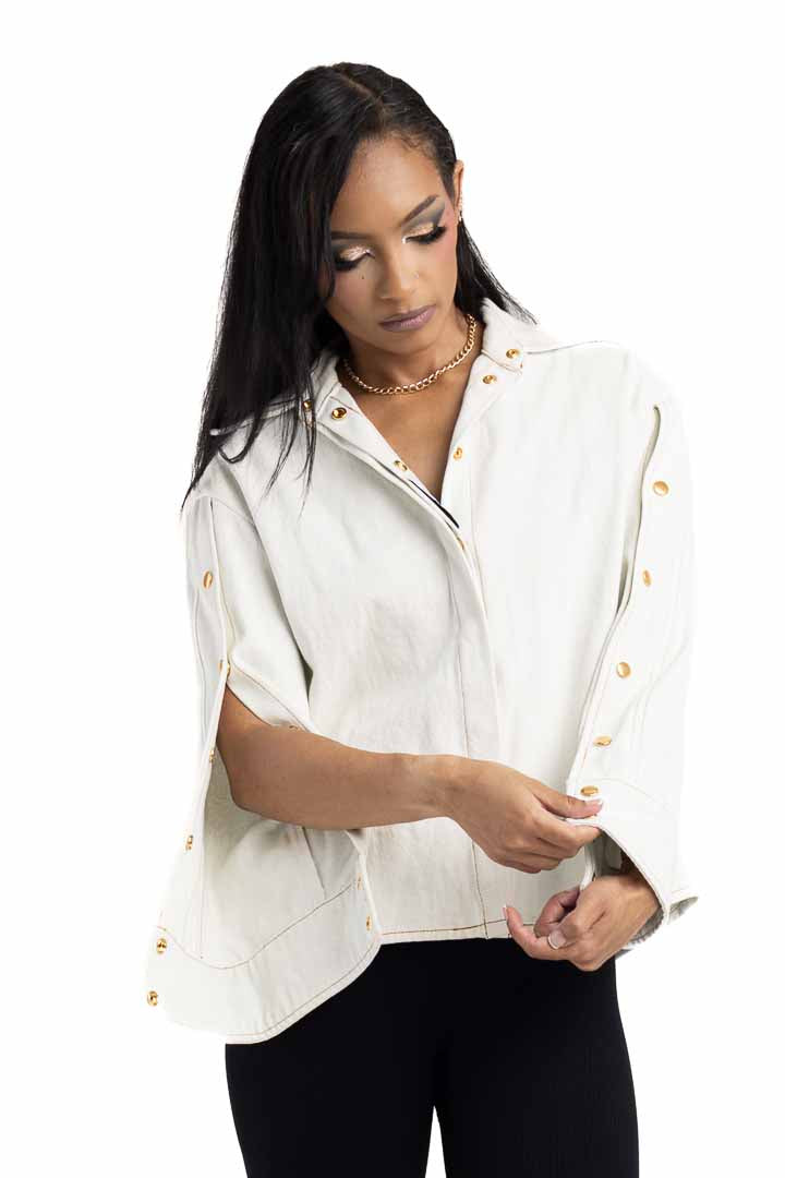 Snap Sleeve Shacket