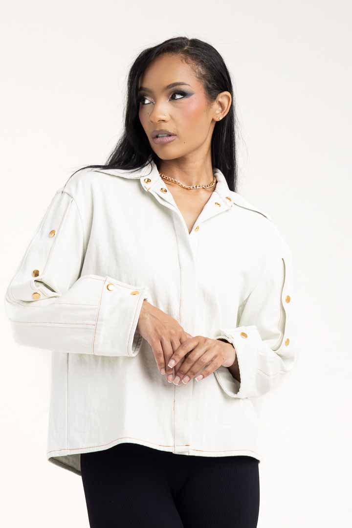 Snap Sleeve Shacket