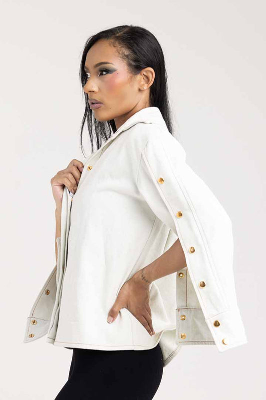 Snap Sleeve Shacket